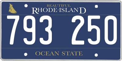 RI license plate 793250