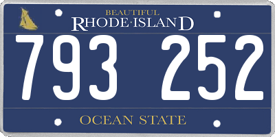 RI license plate 793252