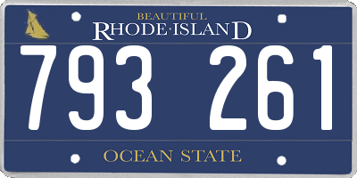 RI license plate 793261