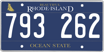 RI license plate 793262