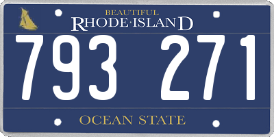 RI license plate 793271