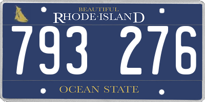 RI license plate 793276