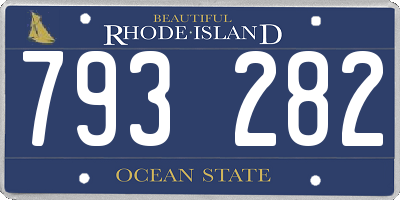 RI license plate 793282