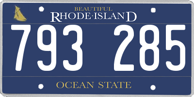 RI license plate 793285