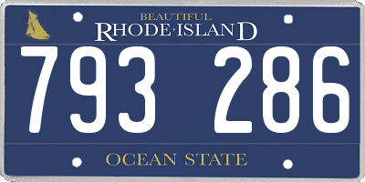 RI license plate 793286