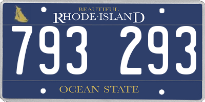 RI license plate 793293