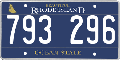 RI license plate 793296