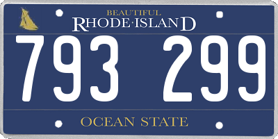RI license plate 793299