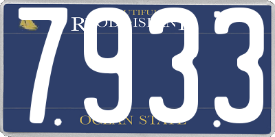 RI license plate 7933
