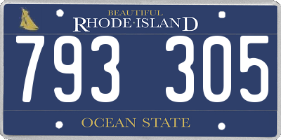 RI license plate 793305