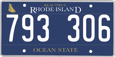 RI license plate 793306