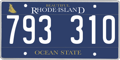 RI license plate 793310