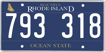 RI license plate 793318