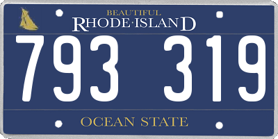 RI license plate 793319