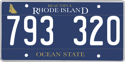 RI license plate 793320