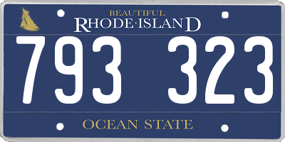 RI license plate 793323