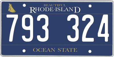 RI license plate 793324