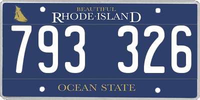 RI license plate 793326