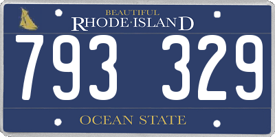 RI license plate 793329