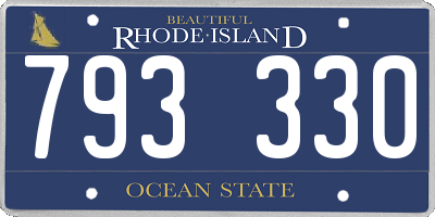 RI license plate 793330