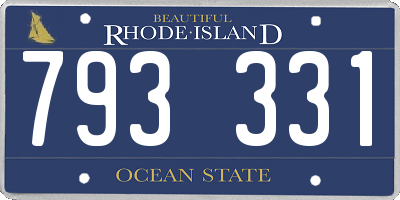 RI license plate 793331
