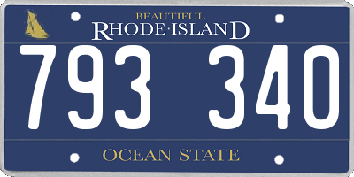 RI license plate 793340