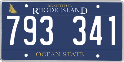 RI license plate 793341
