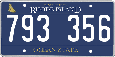 RI license plate 793356