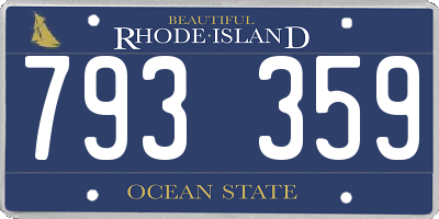 RI license plate 793359