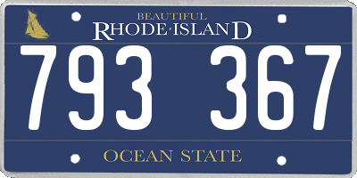 RI license plate 793367