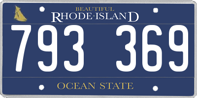 RI license plate 793369