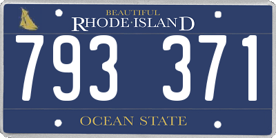 RI license plate 793371