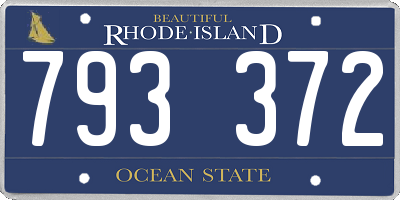 RI license plate 793372