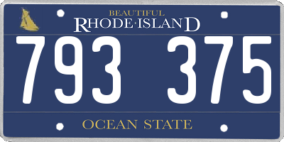 RI license plate 793375