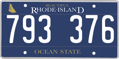 RI license plate 793376
