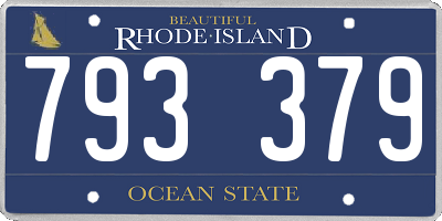 RI license plate 793379