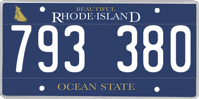 RI license plate 793380