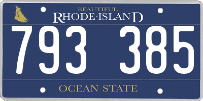 RI license plate 793385