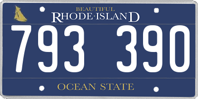 RI license plate 793390