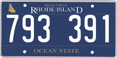 RI license plate 793391