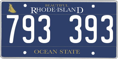 RI license plate 793393