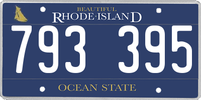 RI license plate 793395