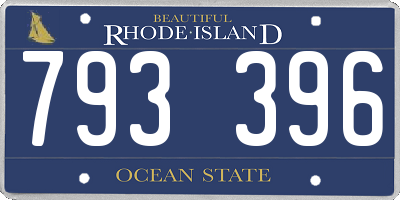 RI license plate 793396