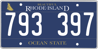 RI license plate 793397