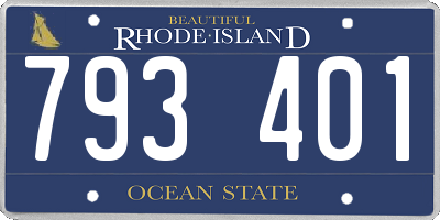 RI license plate 793401