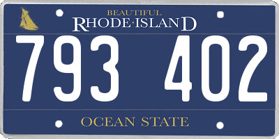 RI license plate 793402