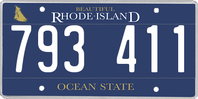 RI license plate 793411