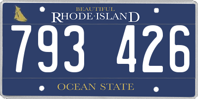RI license plate 793426