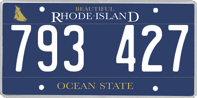 RI license plate 793427