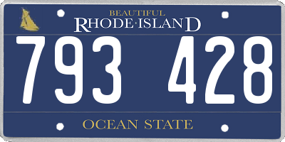 RI license plate 793428